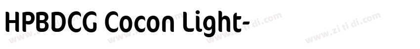 HPBDCG Cocon Light字体转换